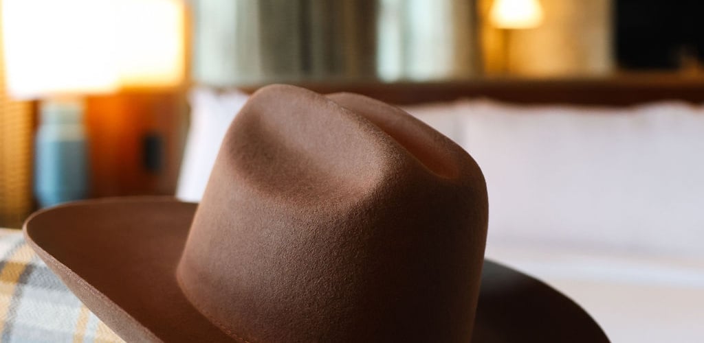 cowboy hat on chair