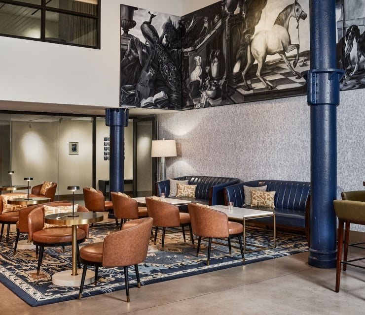 In Dubious Battle, by artist Shelley Reed, on display at the Untitled Nashville hotel